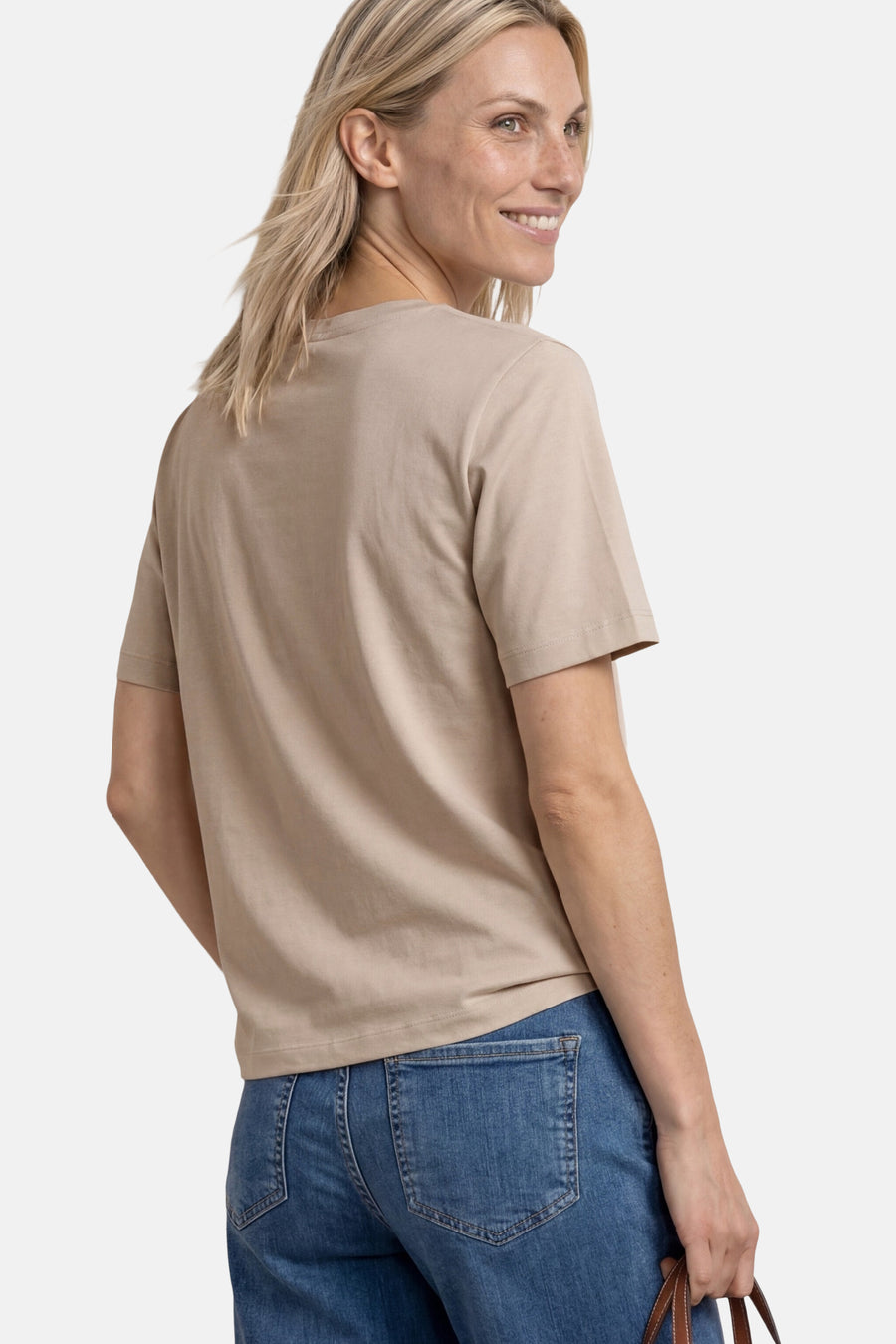 T-shirt (korte mouwen) beige - STREET ONE