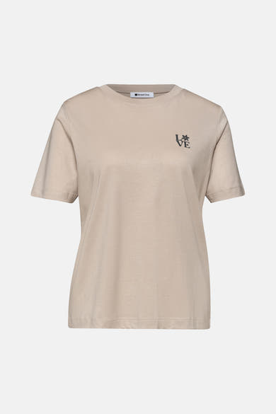 T-shirt (korte mouwen) beige - STREET ONE