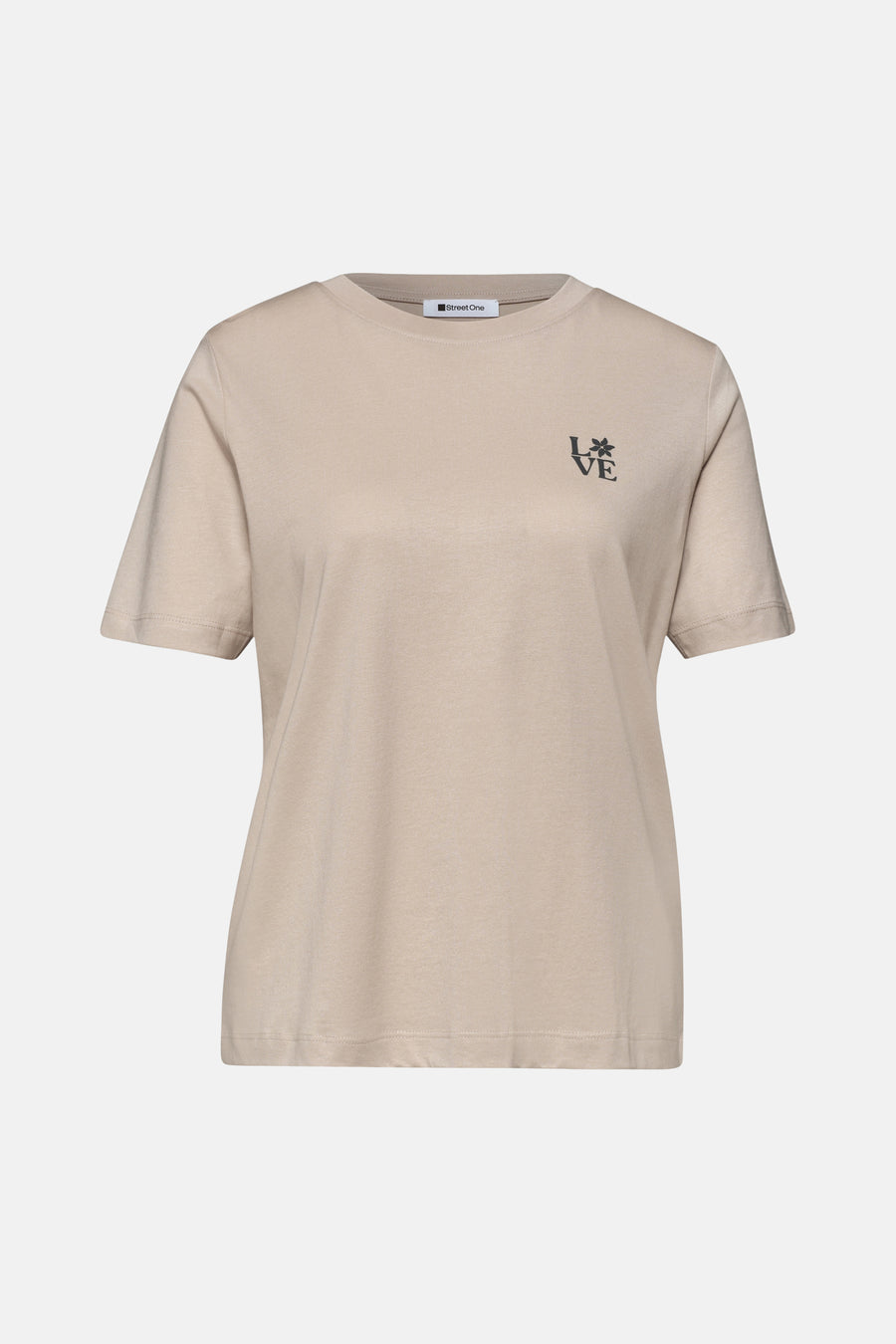 T-shirt (korte mouwen) beige - STREET ONE
