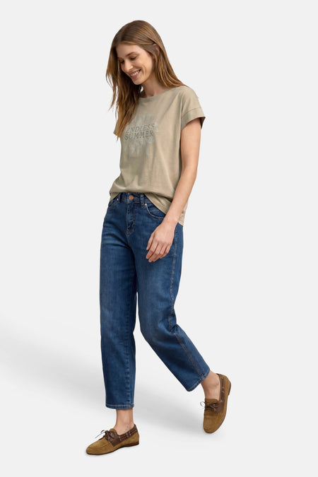 T-shirt (korte mouwen) beige - STREET ONE