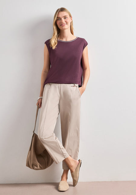 Top uni manches courtes rouge - STREET ONE