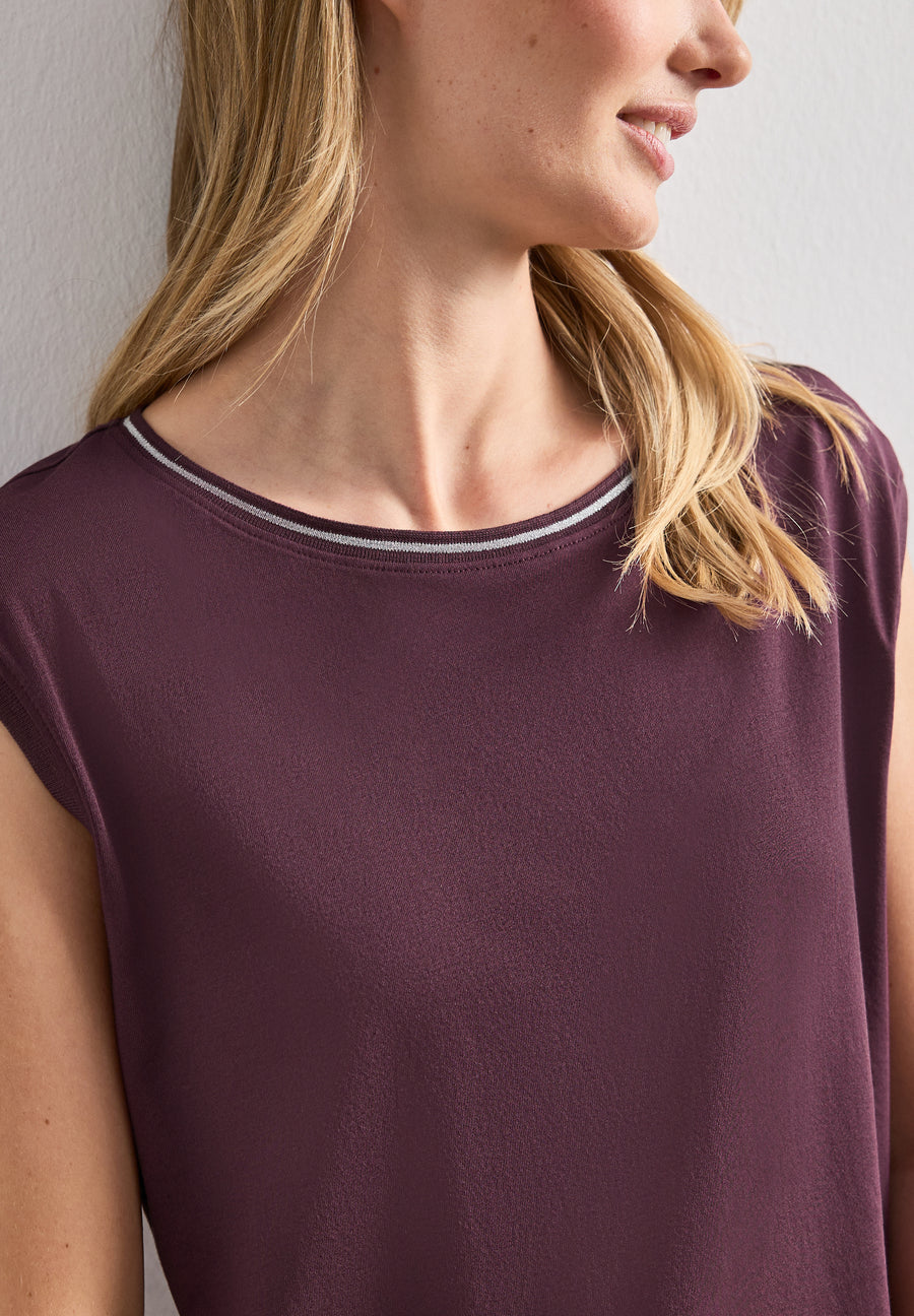Top uni manches courtes rouge - STREET ONE