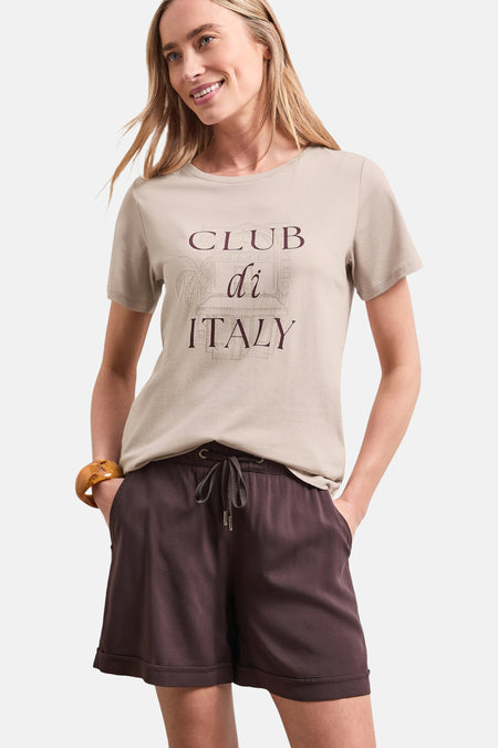 T-shirt (korte mouwen) beige - STREET ONE