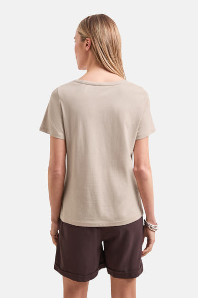 T-shirt (korte mouwen) beige - STREET ONE