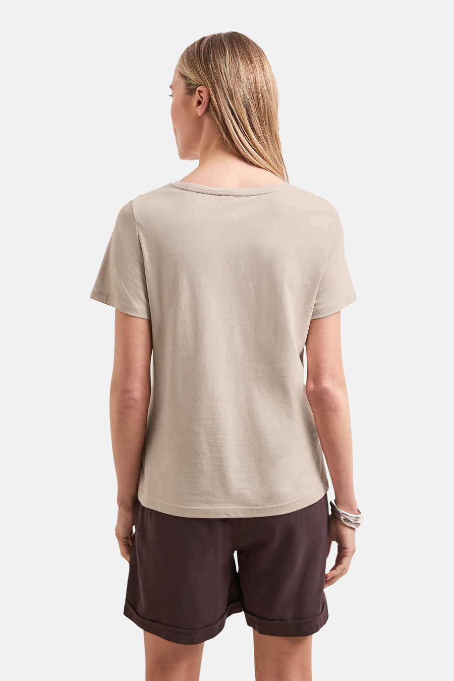 T-shirt (korte mouwen) beige - STREET ONE