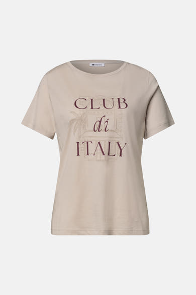 T-shirt (korte mouwen) beige - STREET ONE