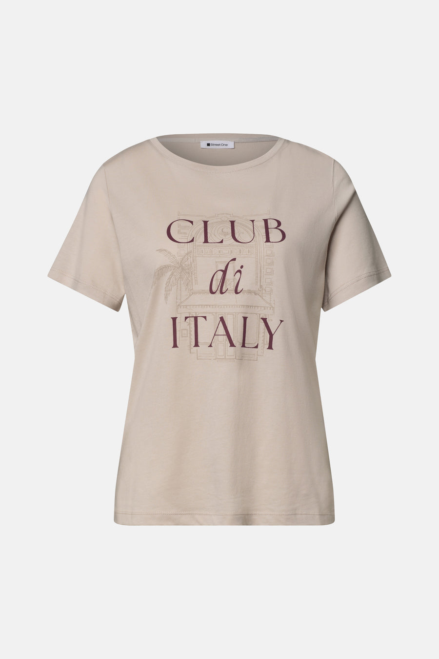 T-shirt (korte mouwen) beige - STREET ONE