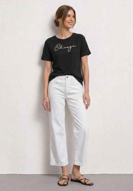 Top uni manches courtes noir - STREET ONE