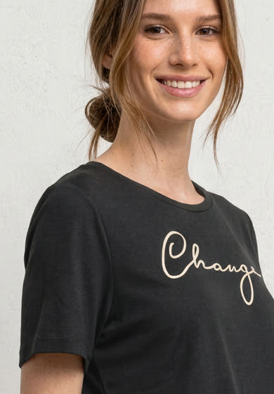 Top uni manches courtes noir - STREET ONE