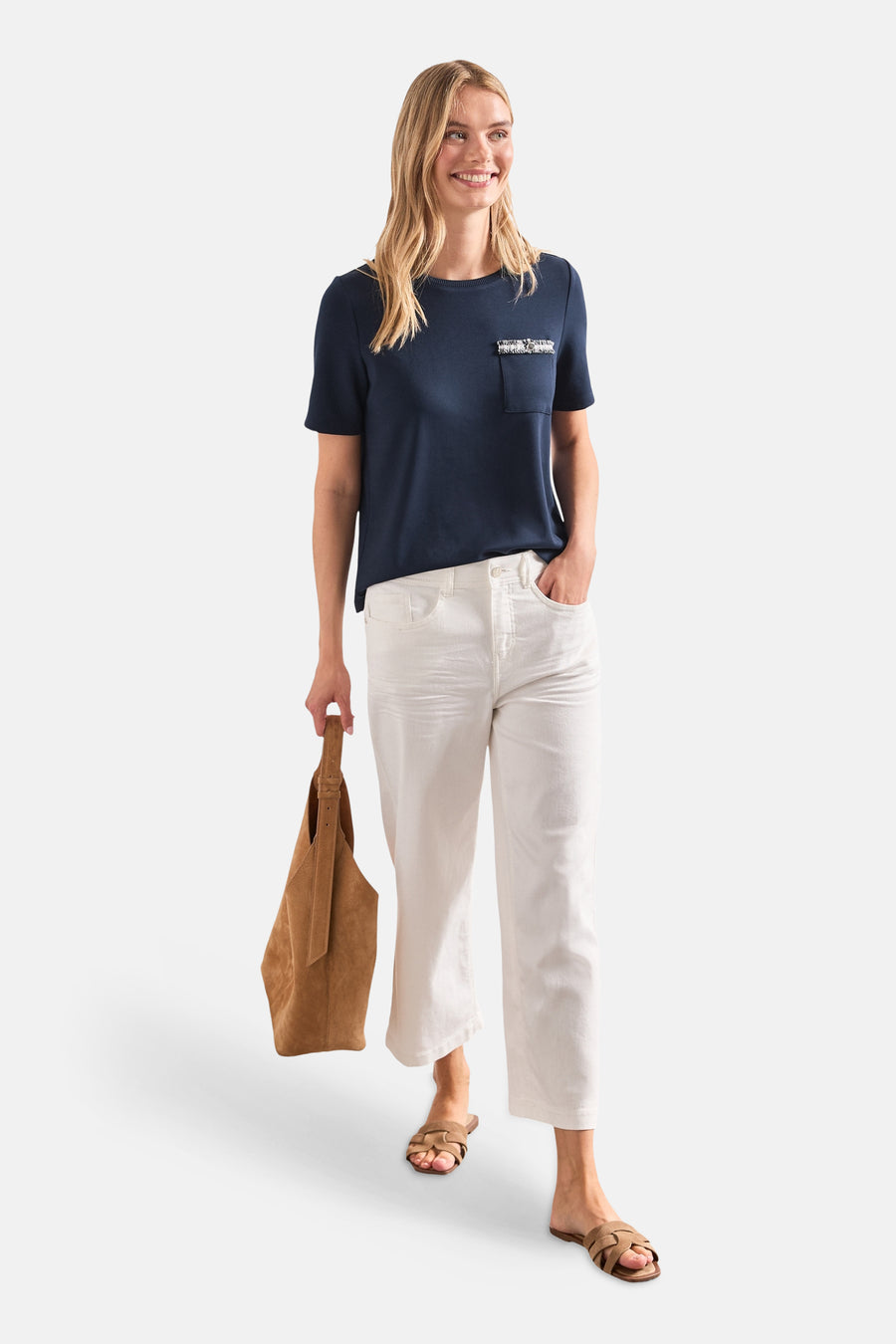 Top uni manches courtes bleu - STREET ONE