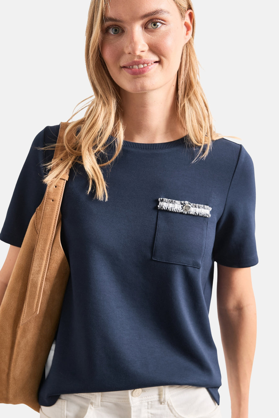 Top uni manches courtes bleu - STREET ONE