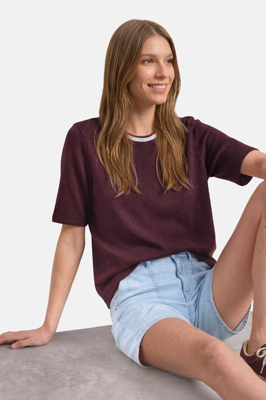 Top uni manches courtes rouge - STREET ONE