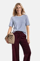 Top uni manches courtes bleu - STREET ONE