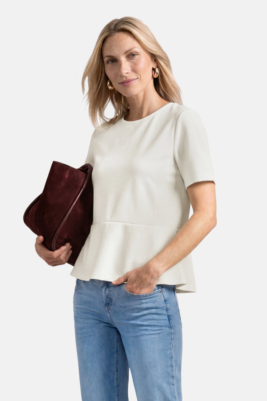 Top uni manches courtes blanc - STREET ONE