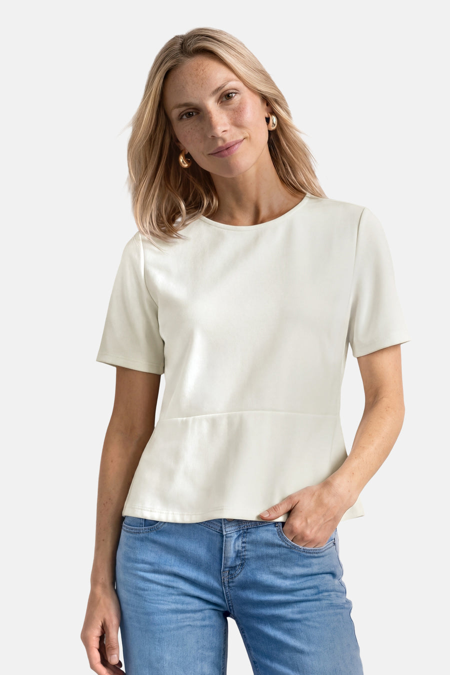 Top uni manches courtes blanc - STREET ONE