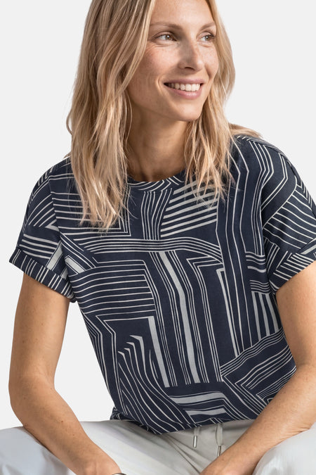 Sweater O hals - blauw