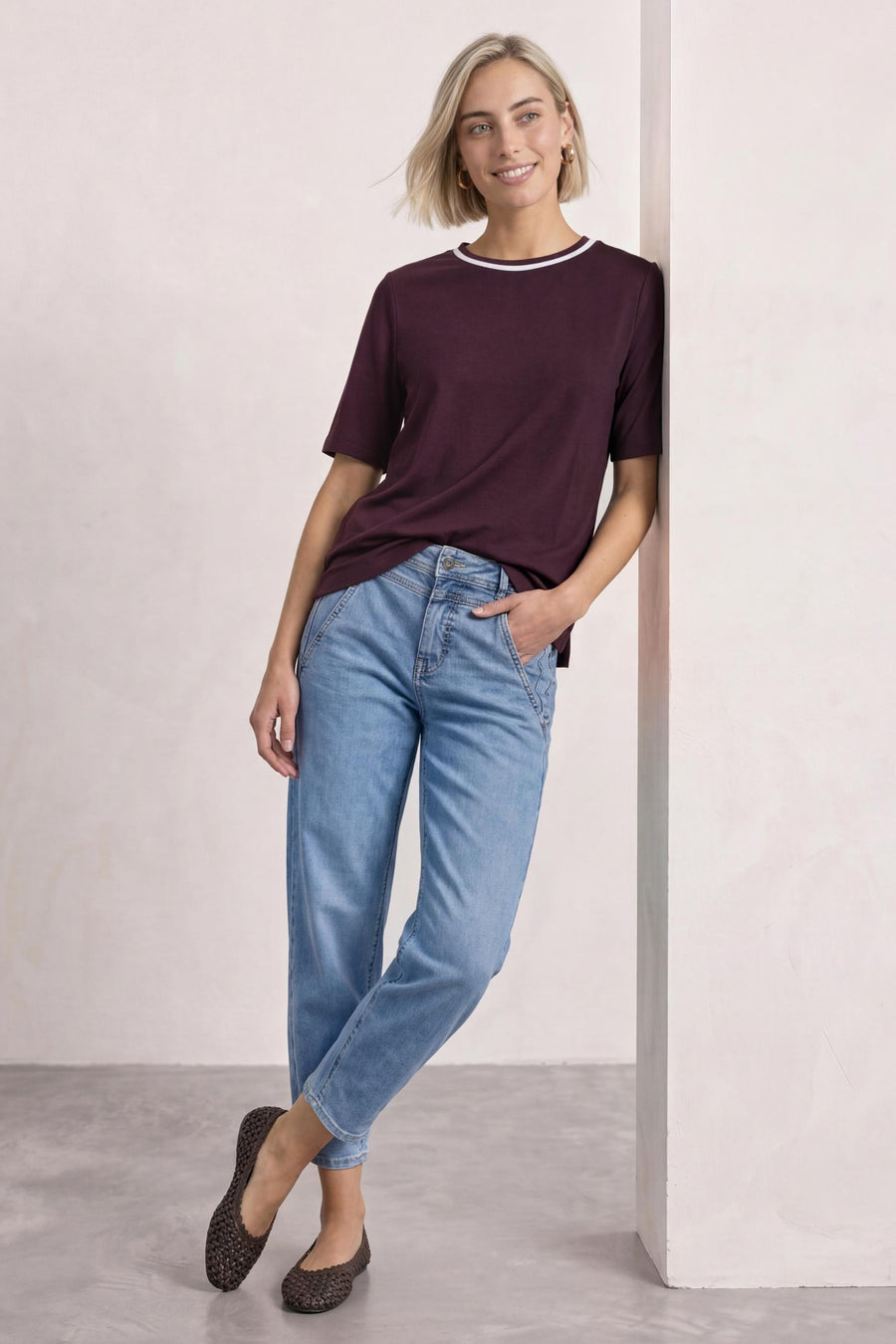 Top uni manches courtes rouge - STREET ONE
