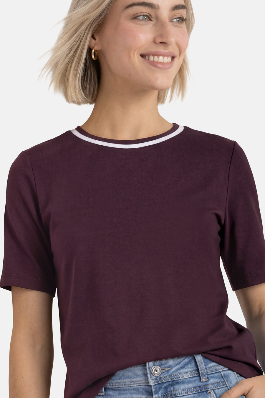 Top uni manches courtes rouge - STREET ONE