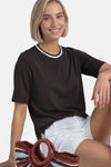 Top (korte mouwen) bruin - STREET ONE