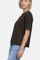 Sweat col O - brun