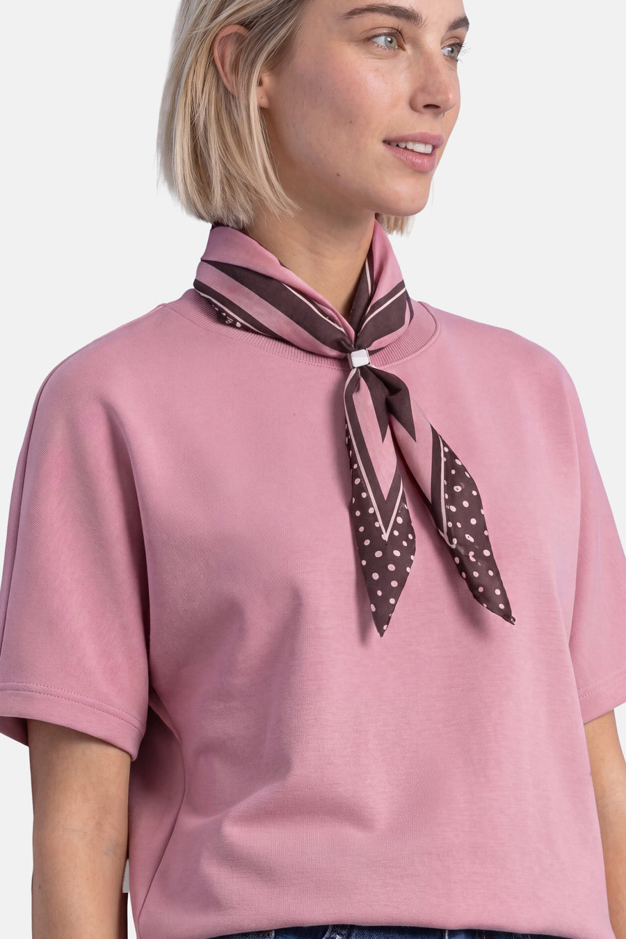 Sweat col O - rose