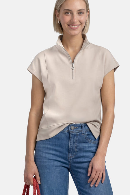 Sweat col rond beige - STREET ONE