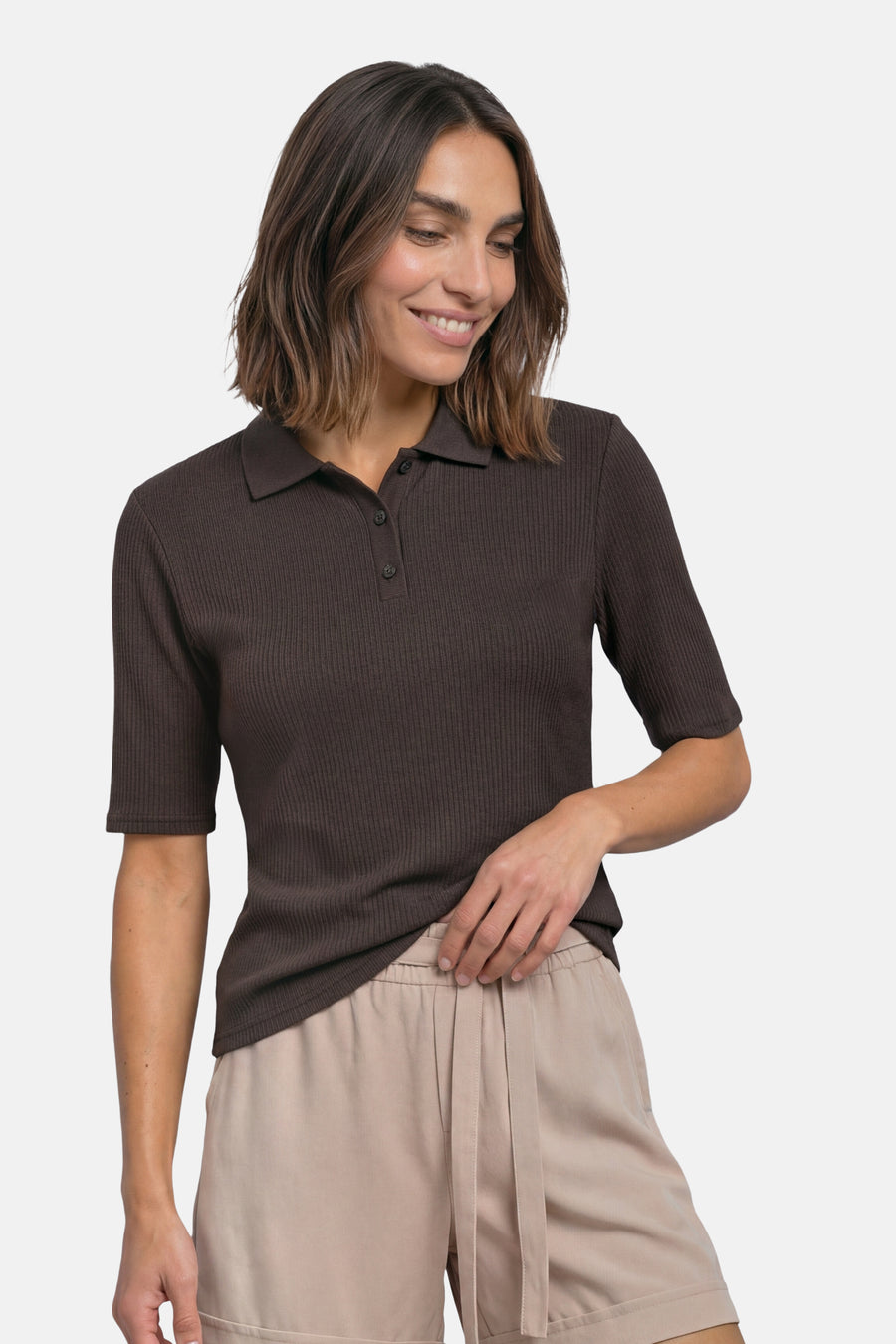 Top uni manches courtes brun - STREET ONE