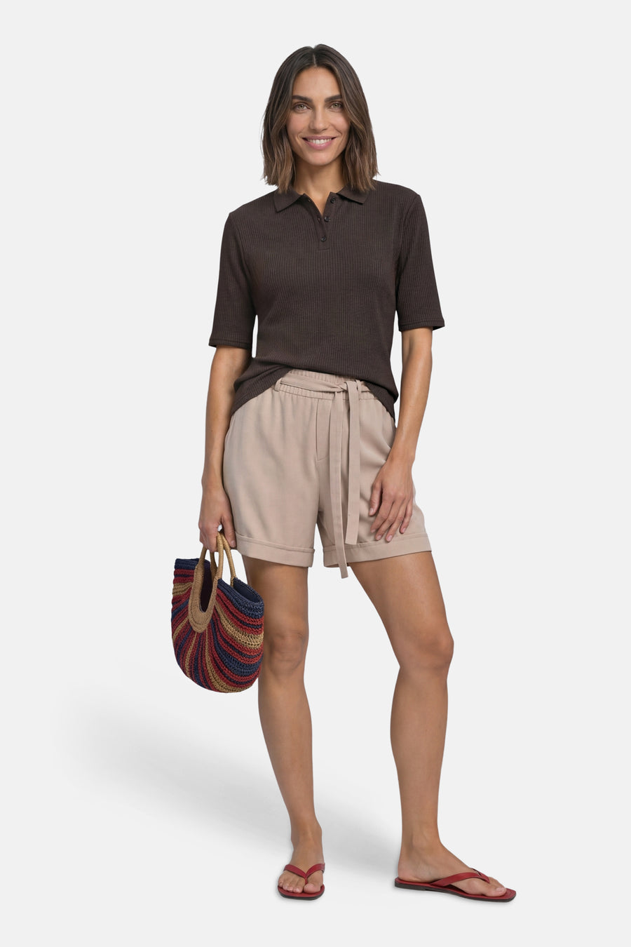 Top uni manches courtes brun - STREET ONE