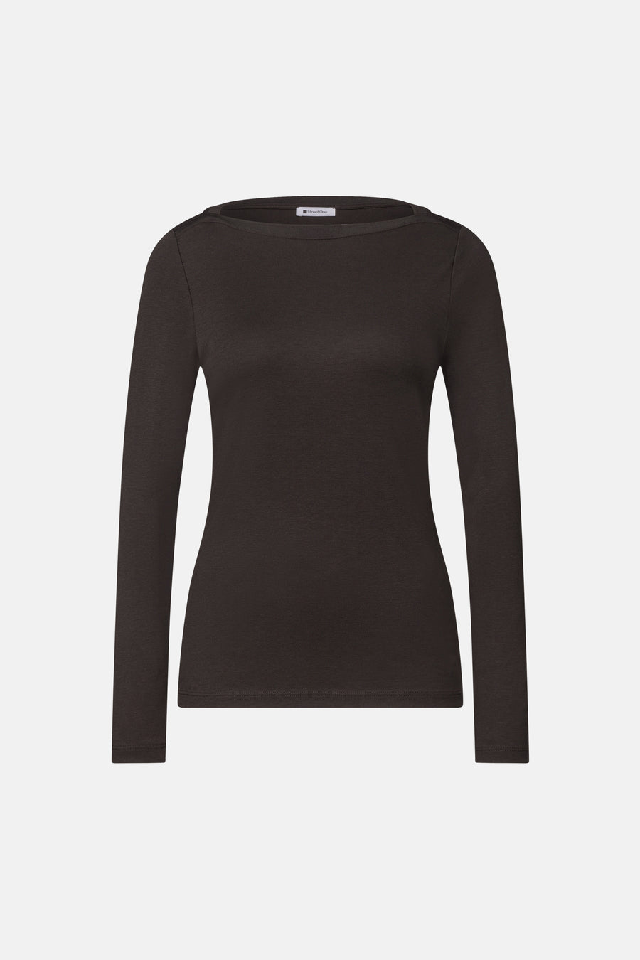 Top uni manches longues brun - STREET ONE