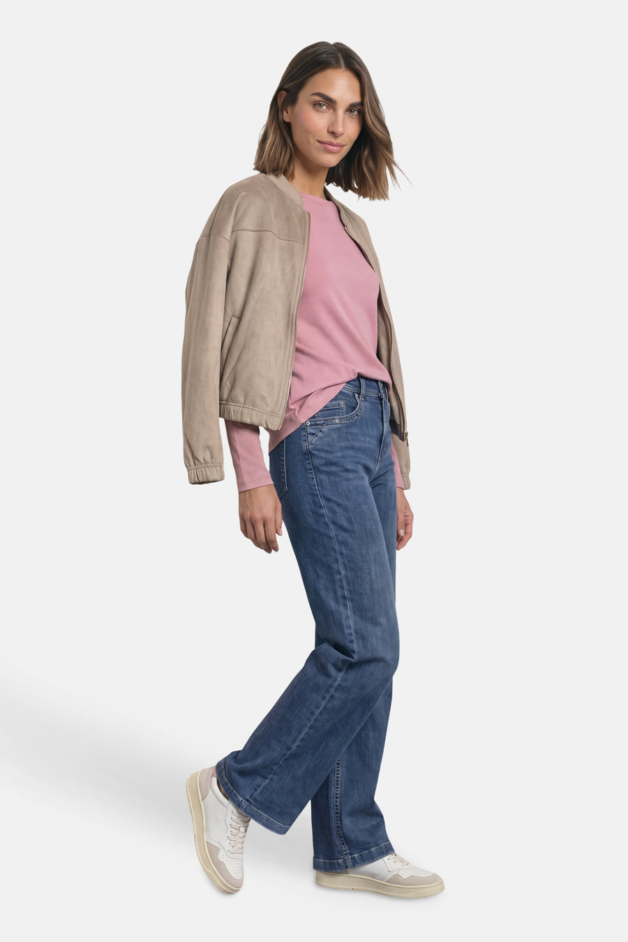 Top uni manches longues rose - STREET ONE