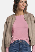 Top uni manches longues rose - STREET ONE