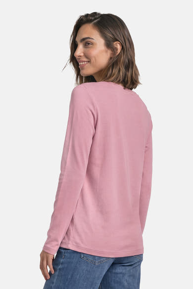 Top uni manches longues rose - STREET ONE