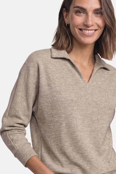 Top (lange mouwen) beige - STREET ONE