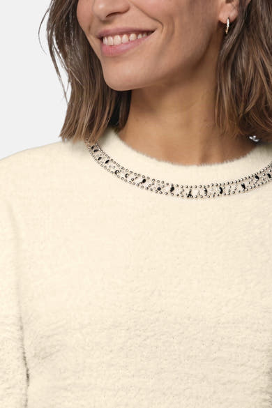 Pull col rond beige - STREET ONE