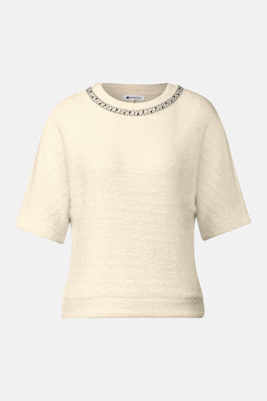 Pull col rond beige - STREET ONE