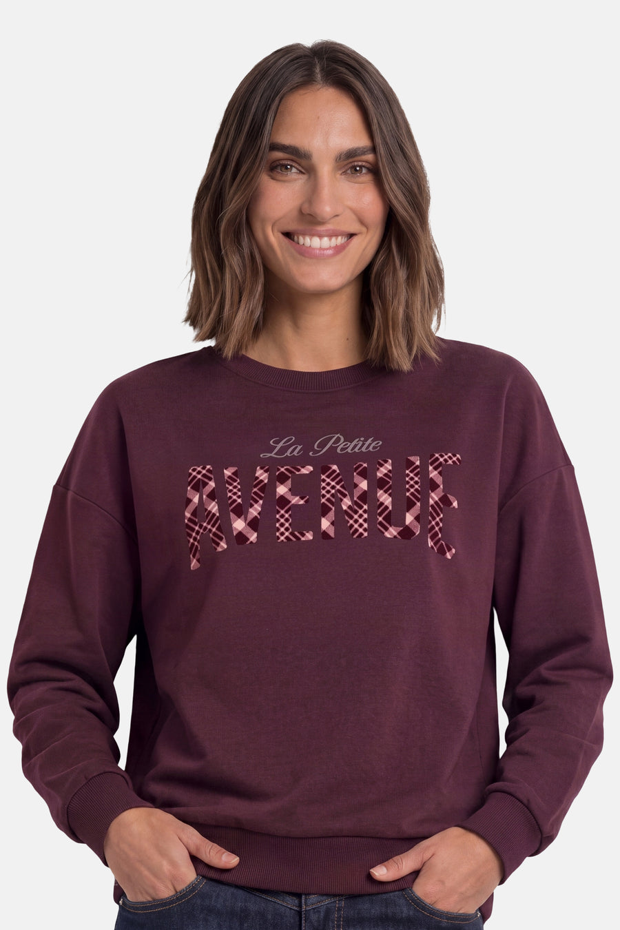 Sweat col rond rouge - STREET ONE