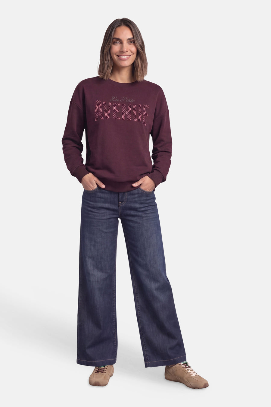 Sweat col rond rouge - STREET ONE