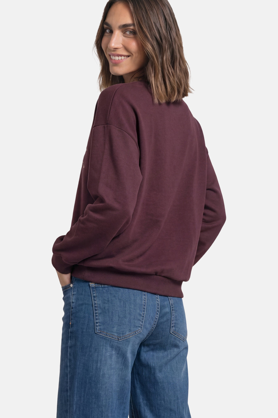 Sweat col rond rouge - STREET ONE