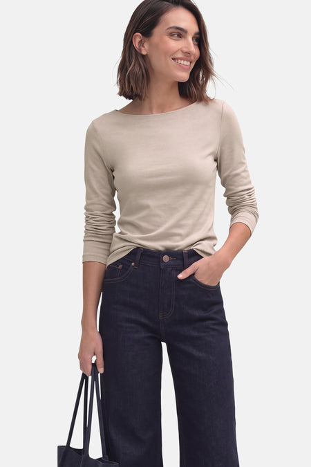 Top (lange mouwen) beige - STREET ONE