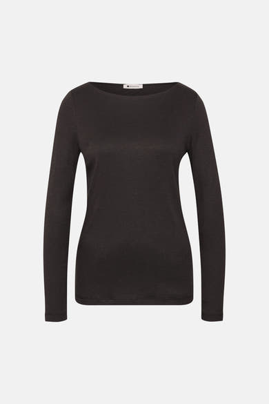 Top uni manches longues brun - STREET ONE