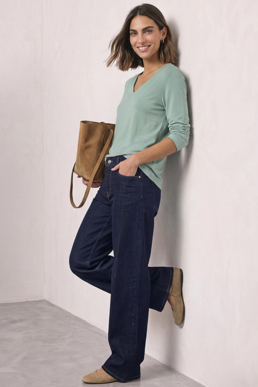 Top (lange mouwen) green - STREET ONE