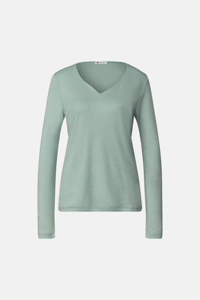 Top (lange mouwen) green - STREET ONE