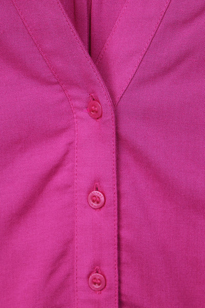 Chemisier rose à manches longues de STREET ONE avec boutons ton sur ton.