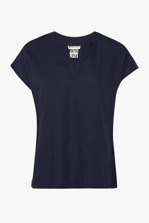 Blouse (korte mouwen) Blauw - STREET ONE
