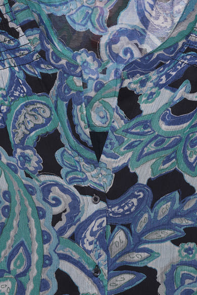 Multikleurig overhemd met lange mouwen van Street One met paisley-motief en decoratieve knopen.