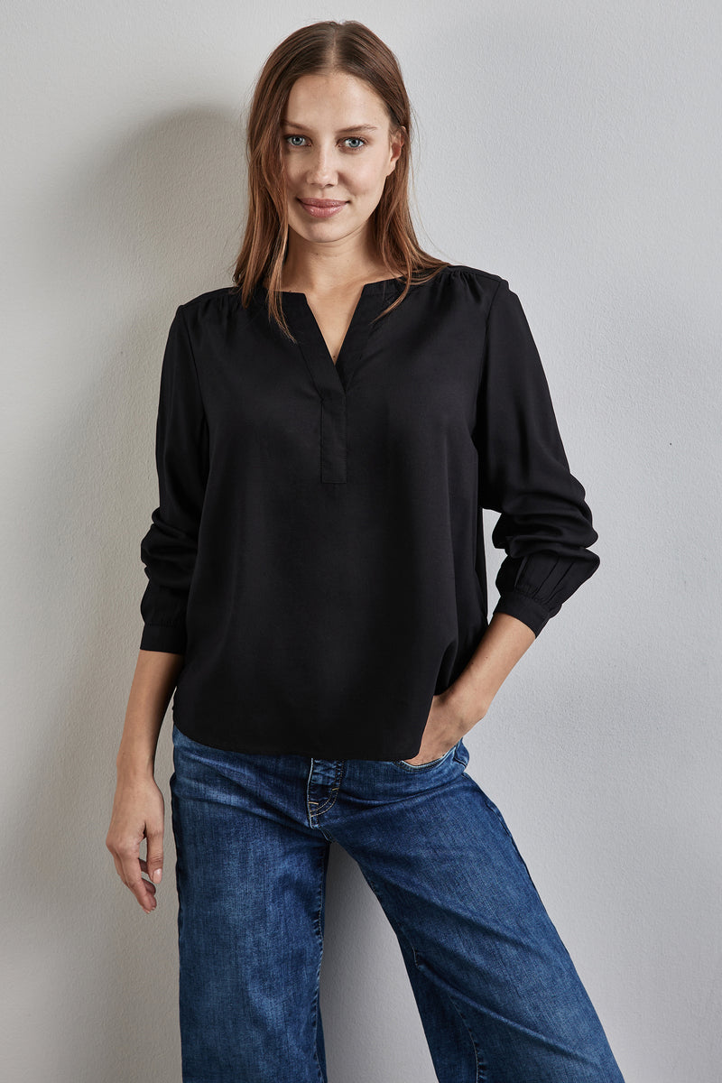 Blouse met lange mouwen - zwart