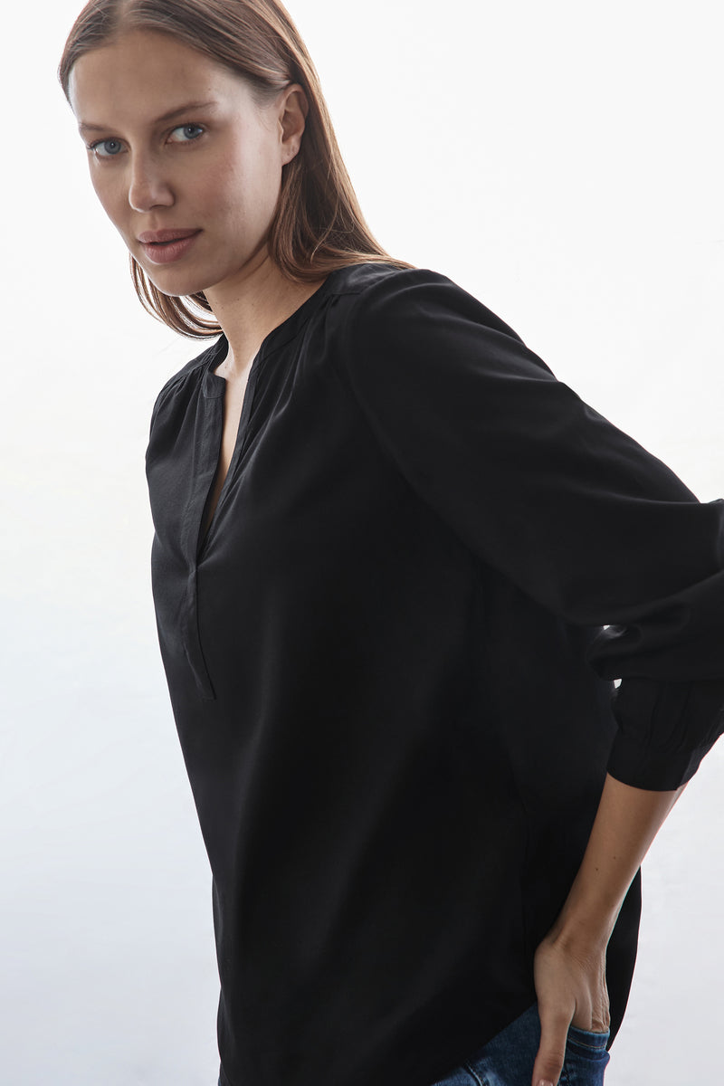 Blouse met lange mouwen - zwart