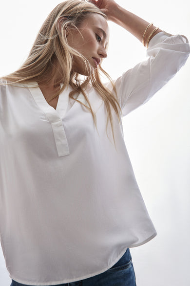 Blouse met lange mouwen - ecru