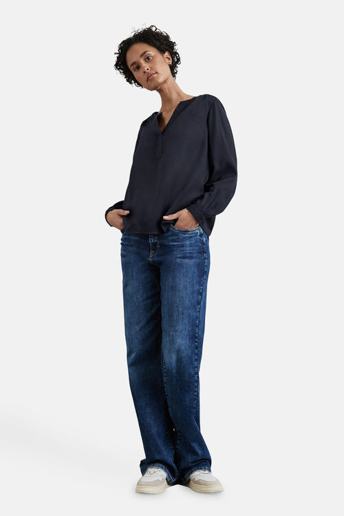 Blouse (lange mouwen) Blauw - STREET ONE