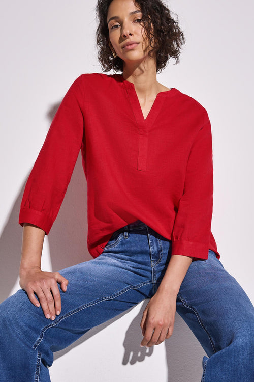 Blouse met lange mouwen - rood